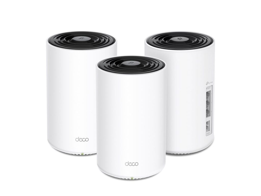 TP-LINK Deco PX10 V1 - WLAN-System - (3 Router) - bis zu 6.100 qm - Netz 1GbE, HomePlug AV (HPAV)