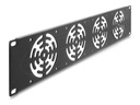 Delock 19" Rackblende für 4 Lüfter 80 x 80 mm dunkelgrau