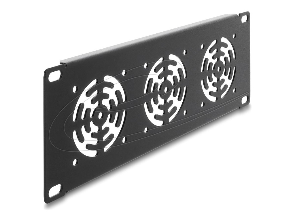 [67431] Delock Rackabdeckung - für 3 Lüfter, 60 x 60 mm - Dunkelgrau - 2U - 25.4 cm (10")