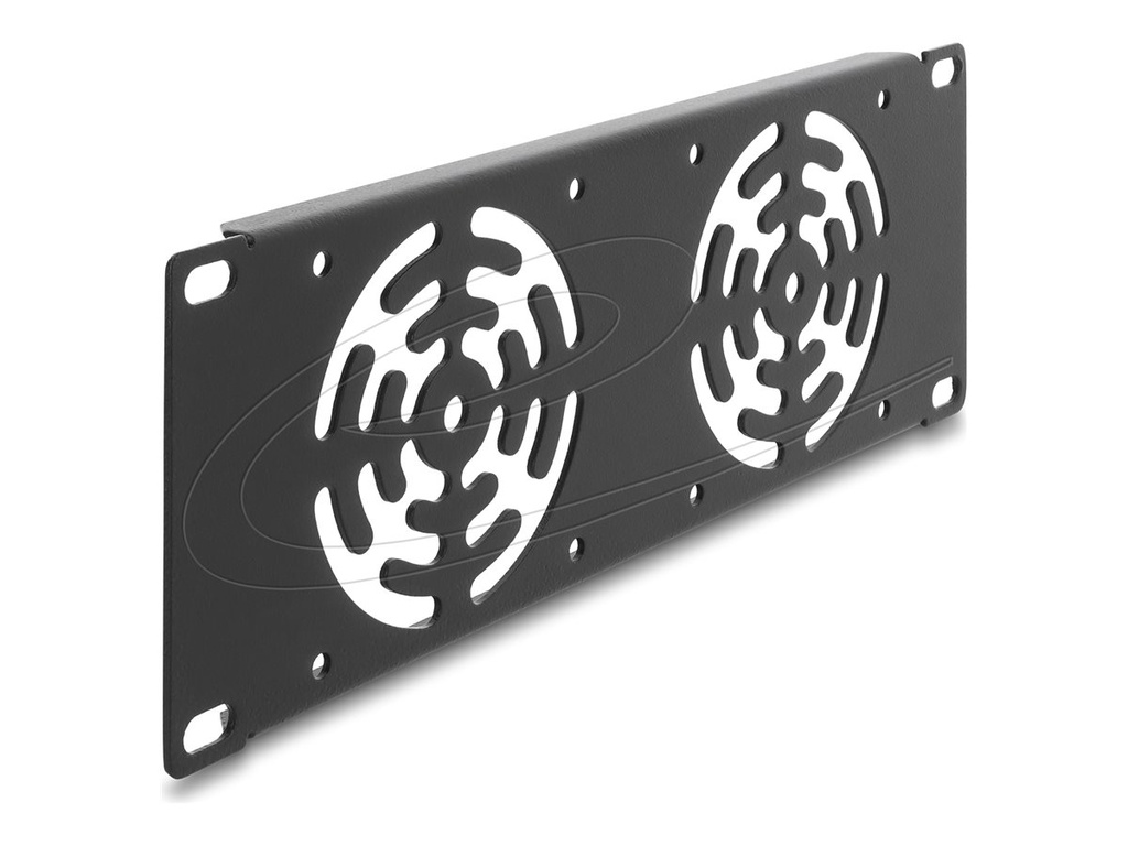 [67432] Delock Rackabdeckung - für 2 Lüfter, 80 x 80 mm - Dunkelgrau - 2U - 25.4 cm (10")