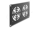 Delock 10" Rackblende für 2 Lüfter 92 x 92 mm dunkelgrau