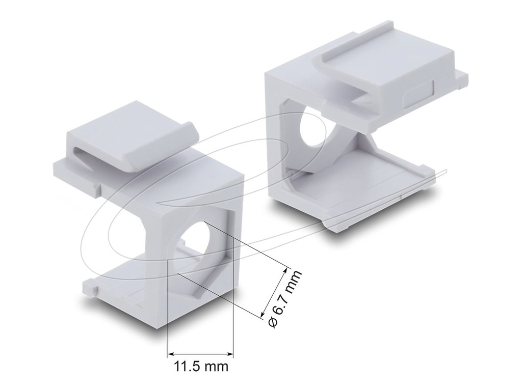 Delock Gehäuse mit modularen Einsätzen - weiß - 1 Anschluss (Packung mit 4)