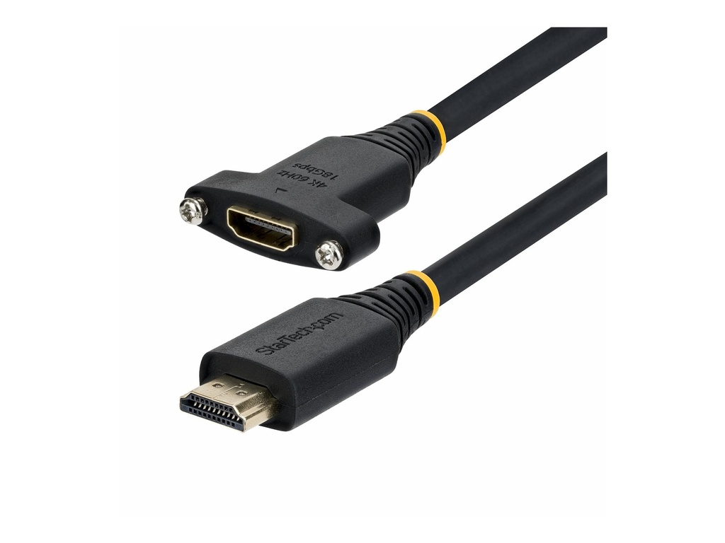 StarTech.com Startech - High Speed - HDMI-Verlängerungskabel mit Ethernet - HDMI männlich zu HDMI weiblich - 1.8 m - Schwarz - Panelmontage, 1440p (UWQHD)