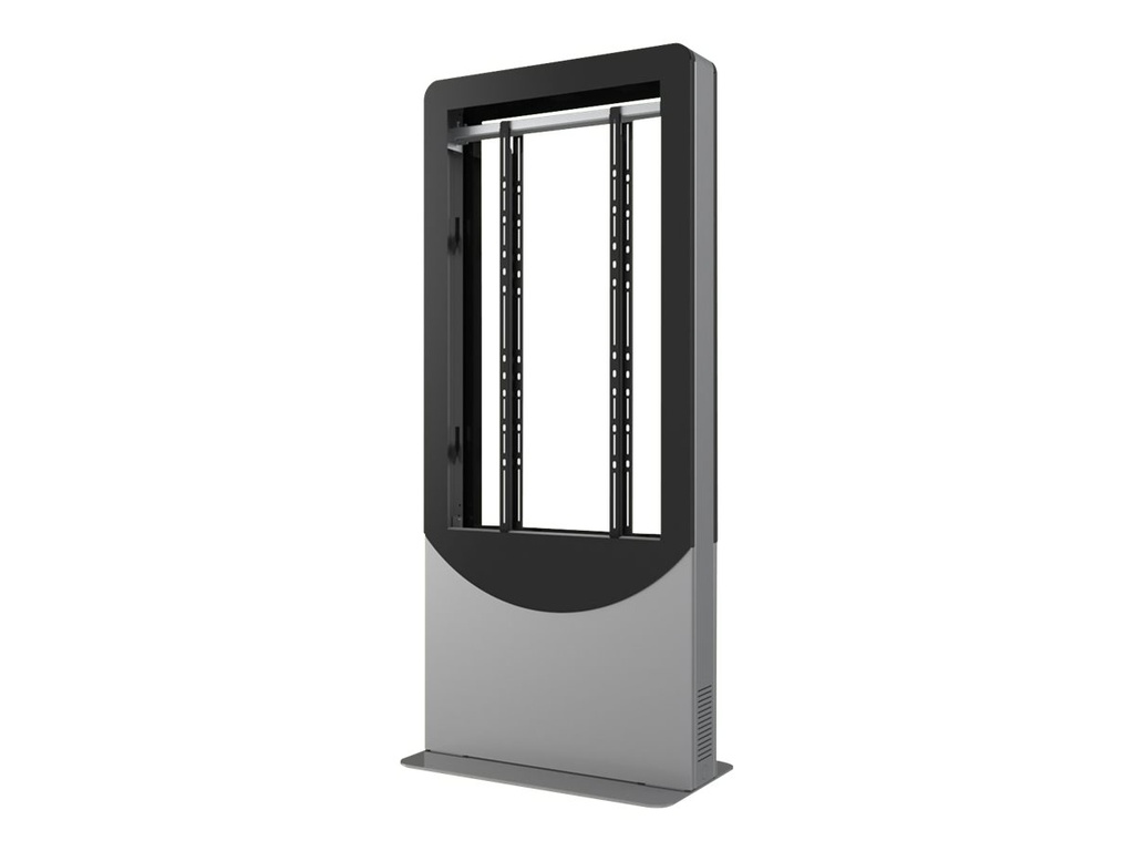 Peerless AV Portrait Back-to-Back Kiosk KIPC2548B-EUK - Aufstellung - für 2 LCD-Displays/AV-Systeme - verriegelbar - Aluminium, Stahl - Glanzschwarz - Bildschirmgröße: 121.9 cm (48")