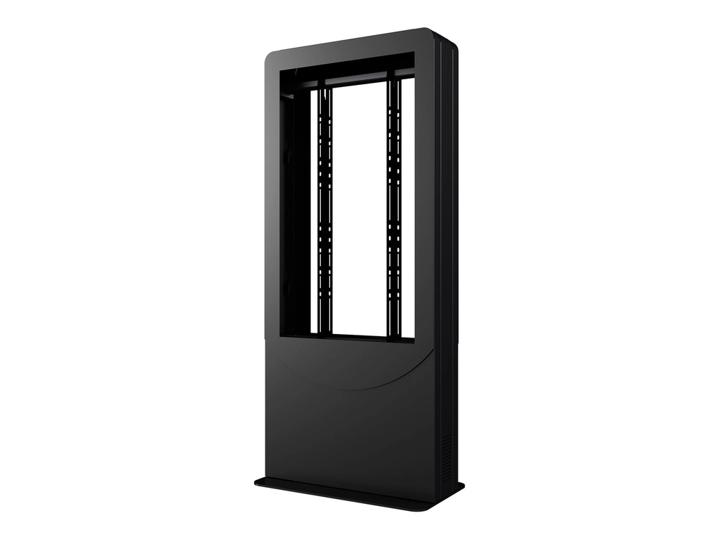 Peerless Portrait Back-to-Back Kiosk KIPC2543B-EUK - Aufstellung - für 2 LCD-Displays/AV-Systeme - verriegelbar - Aluminium, Stahl - Glanzschwarz - Bildschirmgröße: 109.2 cm (43")