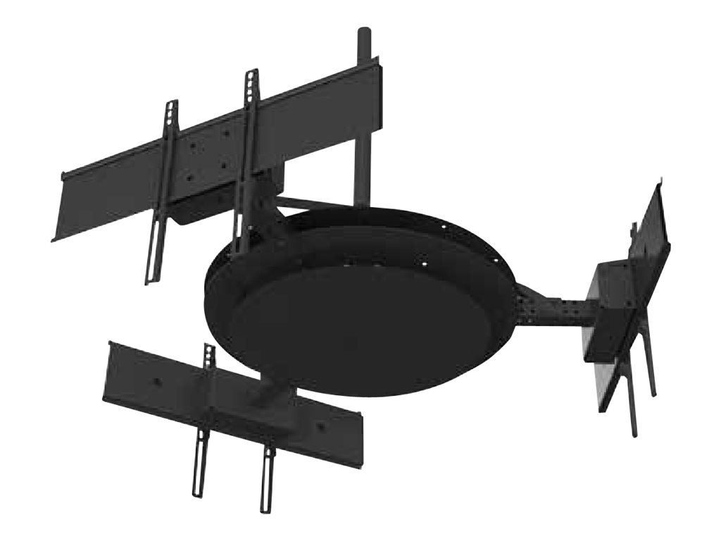 Peerless AV DST980-3 - Befestigungskit (Deckenmontage, 3 Teleskoparme) - schwarze Pulverbeschichtung - Bildschirmgröße: 94-203.2 cm (37"-80")