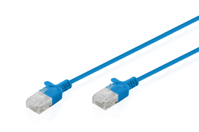 DIGITUS CAT 6 U-UTP Slim Patchkabel, 2 m, Blau
