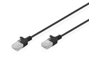 DIGITUS CAT 6 U-UTP Slim Patchkabel, 1 m, Schwarz