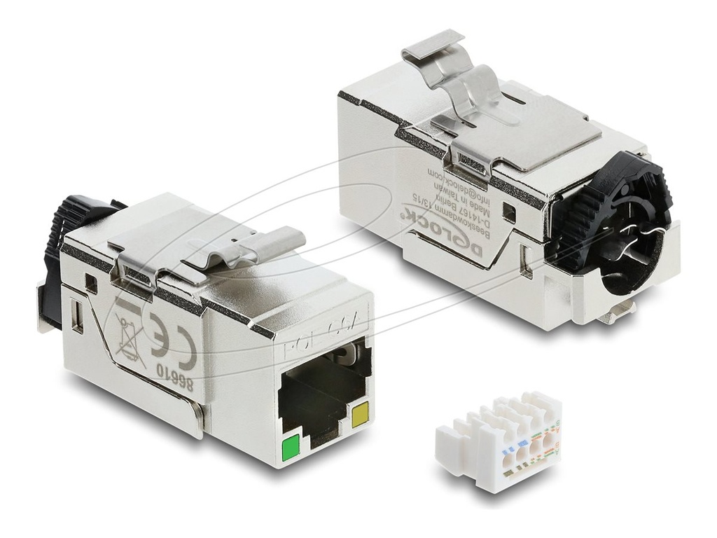 Delock Keystone Jack - with PoE LED - CAT 6a