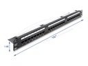 Delock 19? Patchpanel 24 Port Cat.6 mit LED und Entlastungsschiene