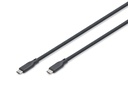 DIGITUS USB Silikon Kabel, USB4 Version 2.0, USB 80Gbps, 0,5m, schwarz