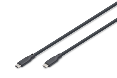 DIGITUS USB Silikon Kabel, USB4 Version 2.0, USB 80Gbps, 1,5 m, schwarz