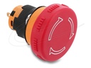 Delock Drücktaster - mushroom-head, for installation 16 mm, 2 x solder terminal (short)