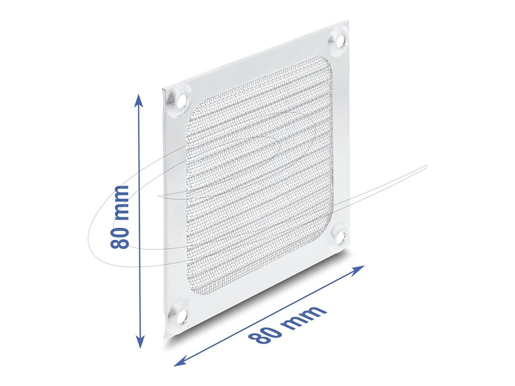 Delock Lüftergitter mit Filter - Aluminium, mit Edelstahlfiltergewebe