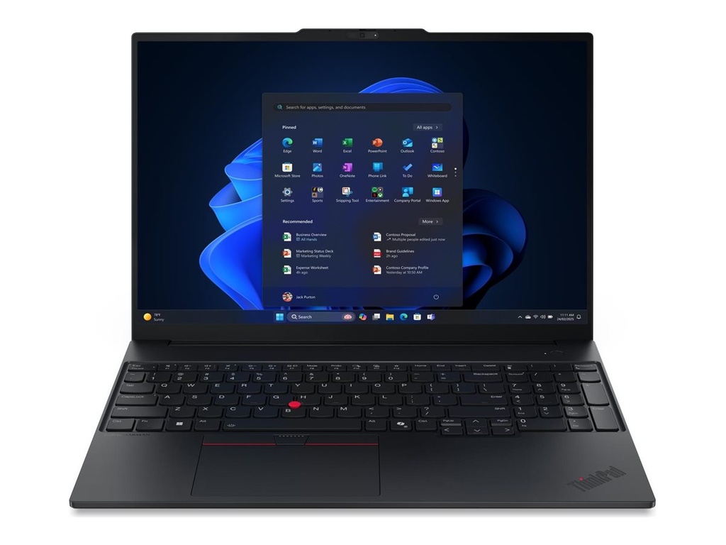 Lenovo ThinkPad E16 Gen 4 21Y4 - AMD Ryzen AI 7 345 / 2 GHz - Win 11 Pro - Radeon 840M - 32 GB RAM - 1 TB SSD TCG Opal Encryption 2, NVMe - 40.6 cm (16")
