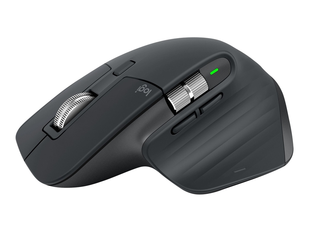 Logitech MX Master 3 - Maus - Laser - 7 Tasten - kabellos - Bluetooth, 2.4 GHz - kabelloser Empfänger (USB)