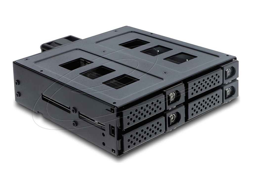 [47141] Delock 5.25" Mobile Rack for 4 x 2.5" SATA HDD / SSD - Gehäuse für Speicherlaufwerke mit Lüfter - 2.5" (6.4 cm)