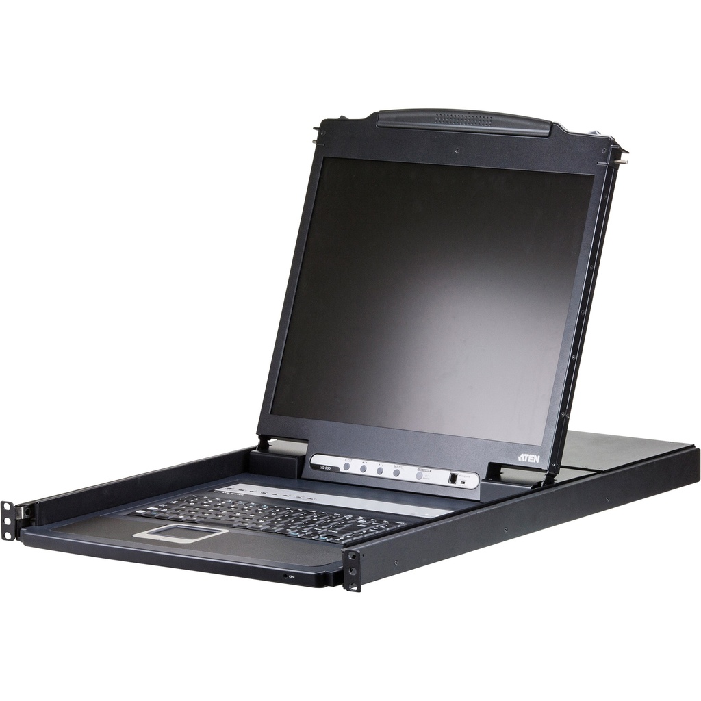 ATEN 8-Port Single Rail 19i LCD KVM Switch USB - VGA and Broadcast Mode-USA-English - Rack-Zubehör