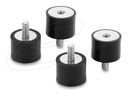 Delock Vibrationsdämpfer M5 x 0.8 mm D 20 H 15 mit Innen und Außengewinde 4 Stue...