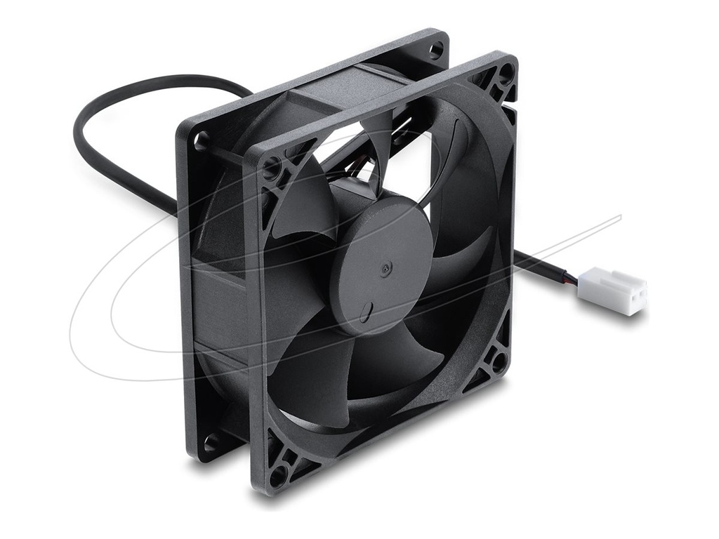 [67446] Delock Axiallüfter DC 80 x 80 25 mm mit Lüfteranschluss schwarz - Gehäuse-Lüfter