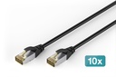 DIGITUS CAT 6A S/FTP Outdoor-Patchkabel, 2 m, PE, 10 Stück