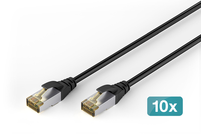 [DK-1644-A-100-OD-10] DIGITUS CAT 6A S/FTP Outdoor-Patchkabel, 10 m, PE, 10 Stück
