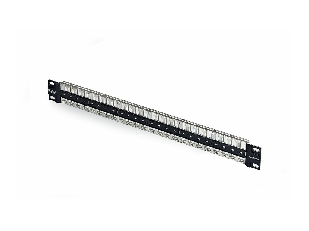 [C6PANELSTP481U] StarTech.com Startech - Leeres Keystone-Patchpanel - für RJ45 - geeignet für Wandmontage, Rack montierbar - CAT 6a/8 - STP/UTP - Schwarz - 1U - 48.3 cm (19")