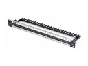 StarTech.com Startech - Leeres Keystone-Patchpanel - mit Kabelmanagementleiste, für RJ45 - geeignet für Wandmontage, Rack montierbar - CAT 6a/8 - STP/UTP - Schwarz - 1U - 48.3 cm (19")