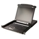 ATEN Single Rail 17i LCD KVM Switch with USB Peripheral Support Broadcast Mode - KVM-Umschalter - 16-Port