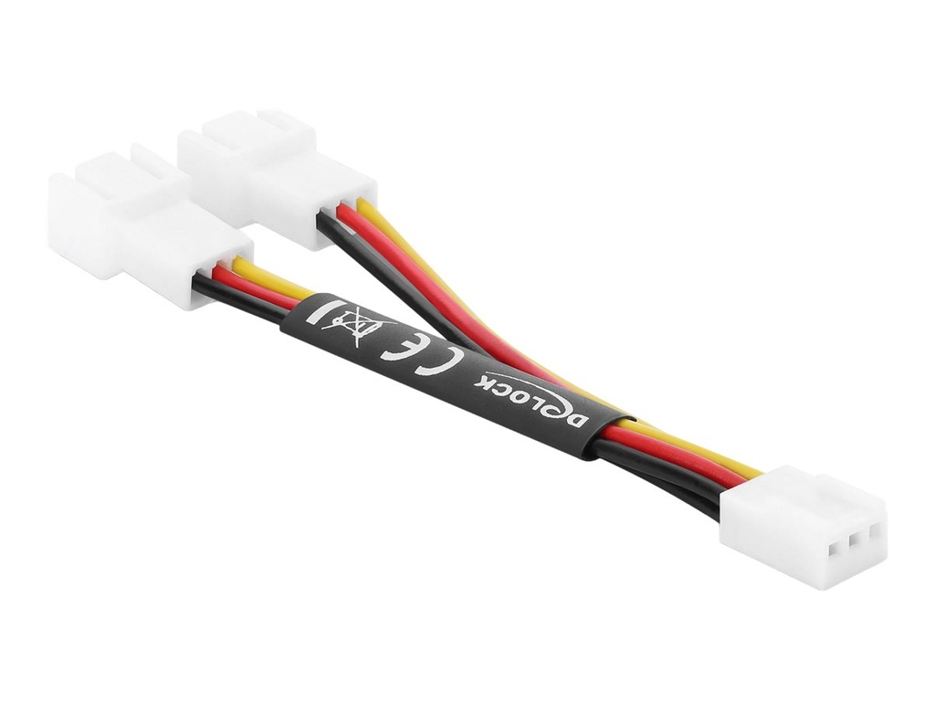 [91429] Delock Netzsplitter für Lüfter - 3-poliger Lüfteranschluss (W)