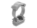 Delock Kabel Kabelkanalhalter - with locking clip, screw-on, for 20 mm cable protection sleeve - Grau (Packung mit 100)