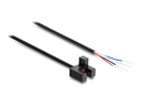 Delock Light barrier - forked, 5 mm, Type F, with 4 x open cable ends, NPN, L/D switchable, 2 m