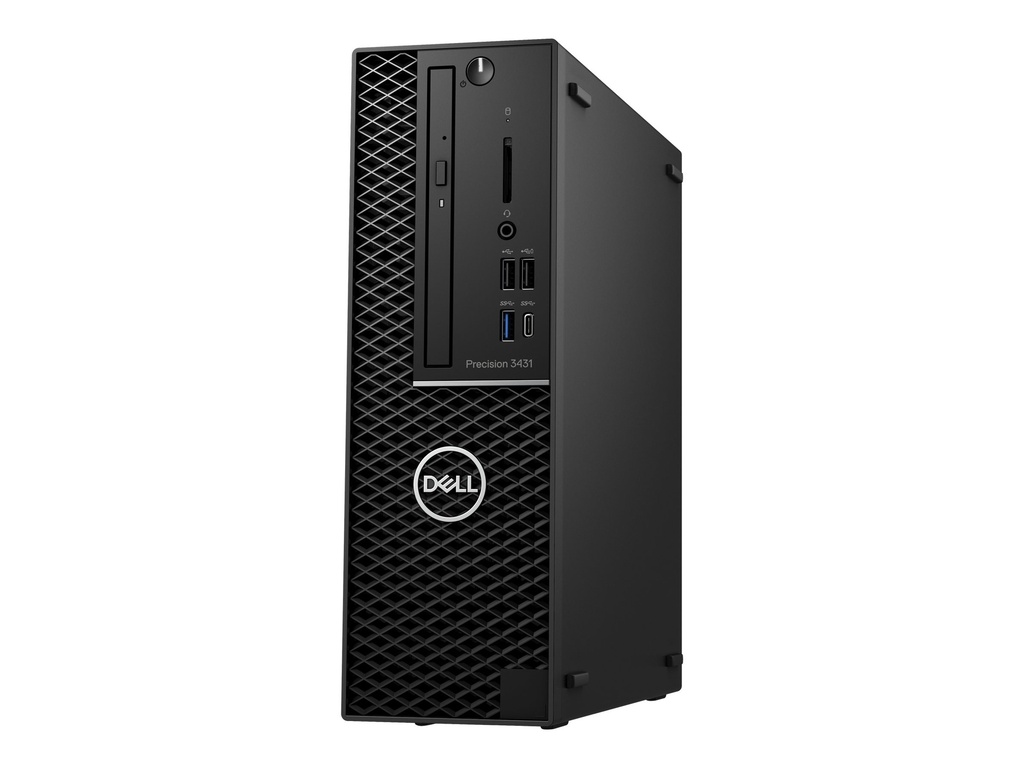 Dell Precision 3431 - MT - 1 x Core i7 9700 / 3 GHz - vPro - RAM 16 GB - SSD 512 GB - DVD-Writer - UHD Graphics 630 - 1GbE - Win 10 Pro 64-Bit - Monitor: keiner - Schwarz - BTS - mit 1 Year Basic Onsite (CH, IE, UK - 3 Years)