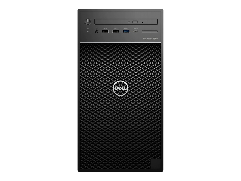 Dell Precision 3650 Tower - MT - 1 x Core i9 10900K / 3.7 GHz - vPro - RAM 16 GB - SSD 512 GB - DVD-Writer - UHD Graphics 630 - 1GbE - Win 10 Pro 64-Bit - Monitor: keiner - Schwarz - BTP - mit 1 Year Basic Onsite (CH, IE, UK - 3 Years)