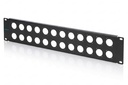 DIGITUS 2HE Rackblende für 24 x D-Type Module