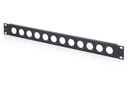 DIGITUS 1HE Rackblende für 12 x D-Type Module