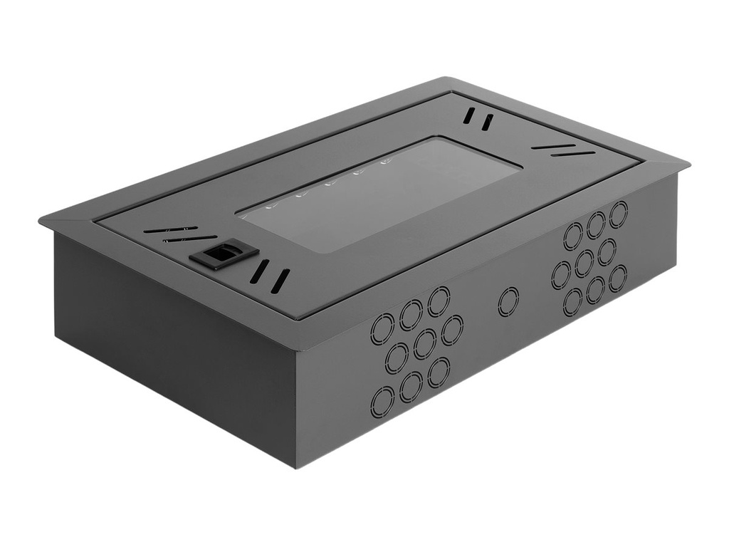 [43423] Delock Gehäuse - mit abnehmbarem Frontdeckel - geeignet für Wandmontage - Schwarz - 4U - 30.5 cm (12")