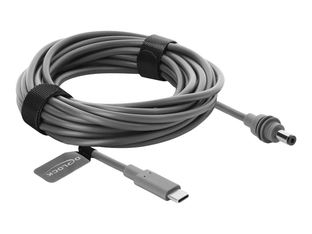 [91822] Delock Stromkabel - USB-C (M) zu Gleichstromstecker 5,5 x 2,1 mm (M)