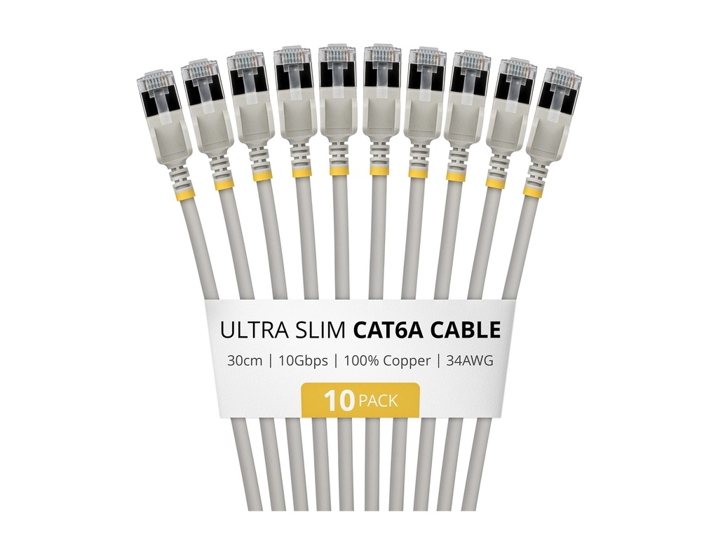 [6ASTP34GRS30CM10PK] StarTech.com Startech - Patch-Kabel - RJ-45 (M) zu RJ-45 (M)