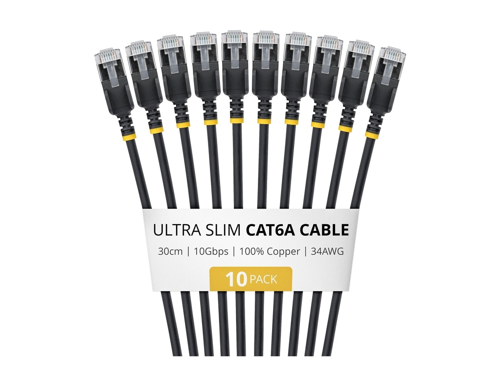 [6ASTP34BKS30CM10PK] StarTech.com Startech - Patch-Kabel - RJ-45 (M) zu RJ-45 (M)