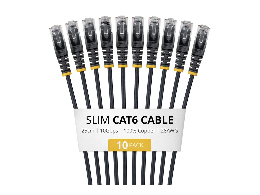 [N6PAT25CMBKS10PK] StarTech.com Startech - Patch-Kabel - RJ-45 (M) zu RJ-45 (M)
