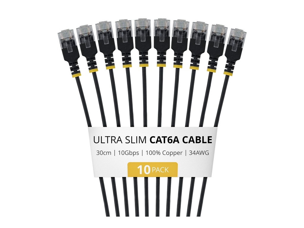 [6AUTP34BKS30CM10PK] StarTech.com Startech - Patch-Kabel - RJ-45 (M) zu RJ-45 (M)