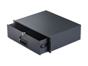 StarTech.com Startech - Rack Storage Drawer - hintere Kabeldurchführungsöffnungen, Schlüssel enthalten, abschließbar, Stahl, 10 kg Kapazität - Vorderseite - Schrankmontage, Rack montierbar - Schwarz - 3U - 48.3 cm (19")
