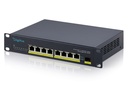 DIGITUS 10" 2.5G 8-Port Unmanaged PoE+ Switch mit 1× 10G SFP+ (80W)