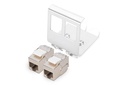 DIGITUS Hutschienenadapter mit 2x DN-93615-S Keystone Modulen