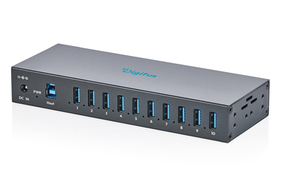 DIGITUS USB 3.2 Gen 1 Industrial Hub, 10-Port