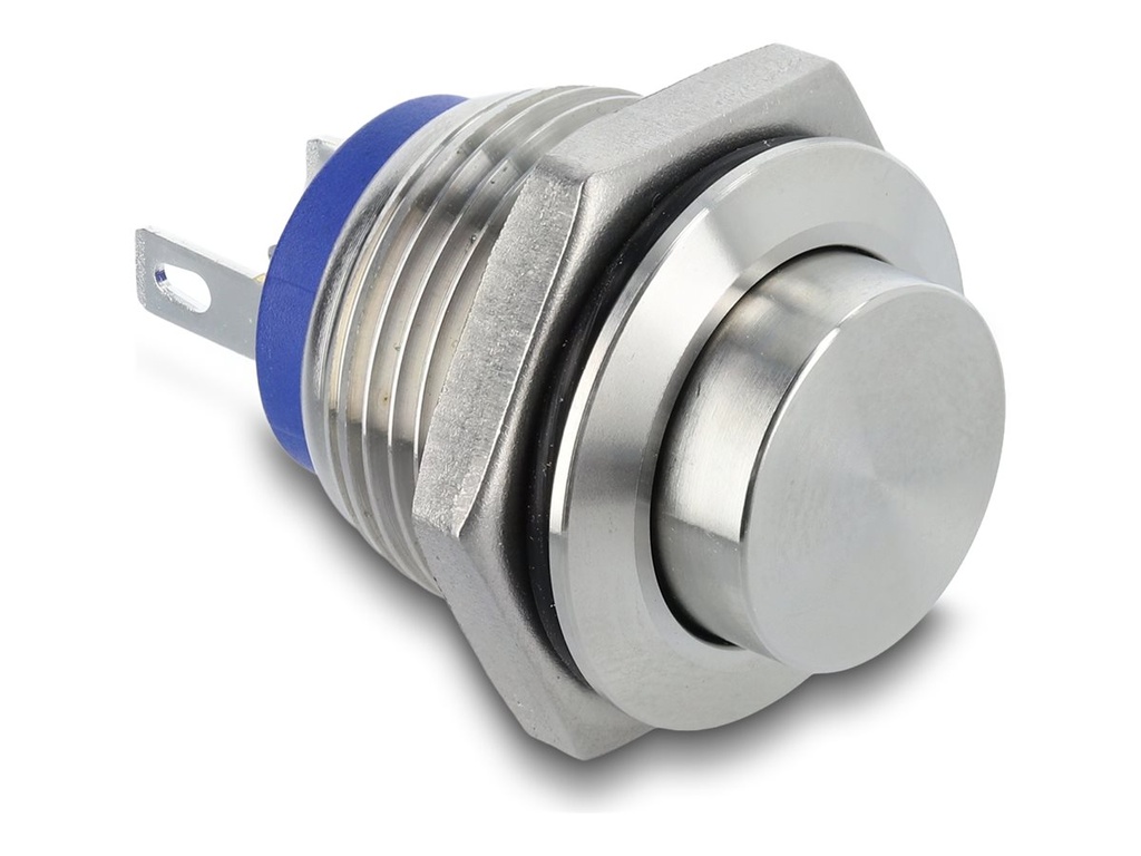 [22241] Delock Drücktaster - for Installation 16 mm, 2 x solder connection, actuator very high
