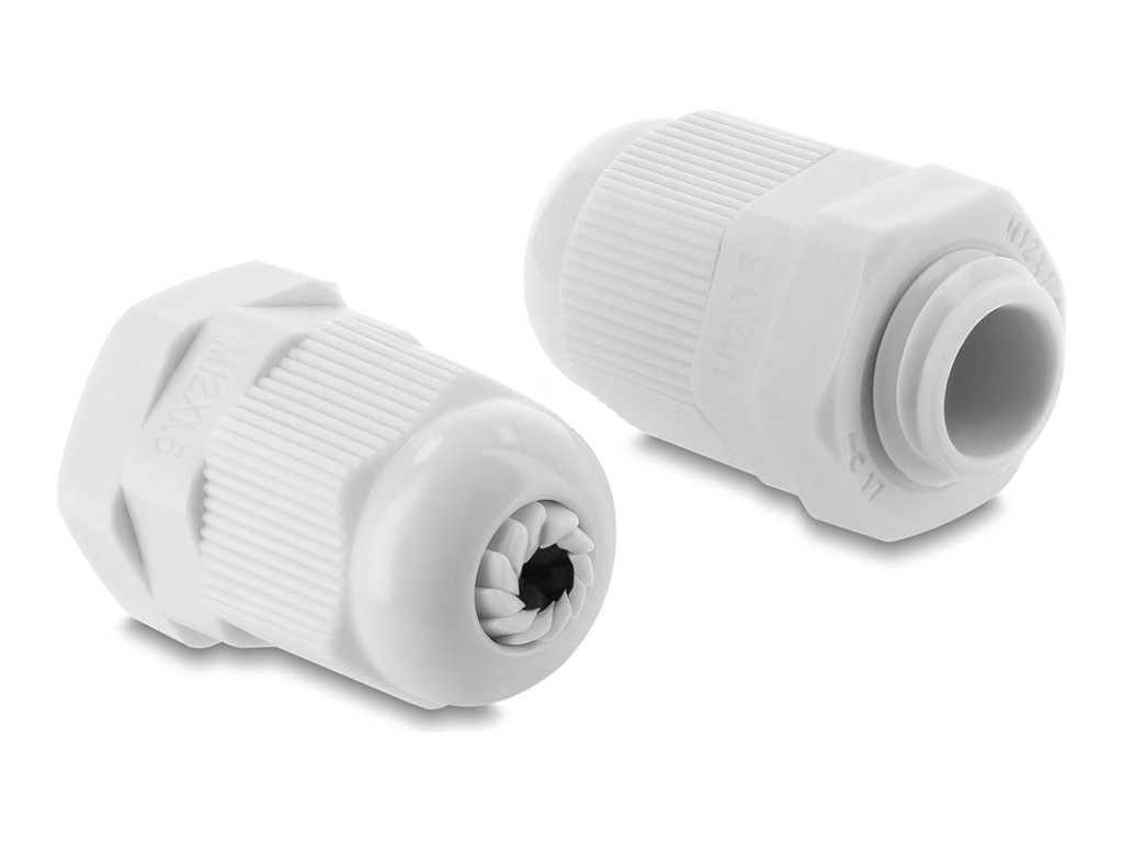 [60691] Delock Kabelverschraubung - M12 x 1.5 mm - RAL 7035, Grau (Packung mit 10)