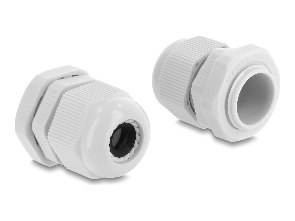 [60697] Delock Kabelverschraubung - M20 x 1.5 mm - RAL 7035, Grau (Packung mit 10)