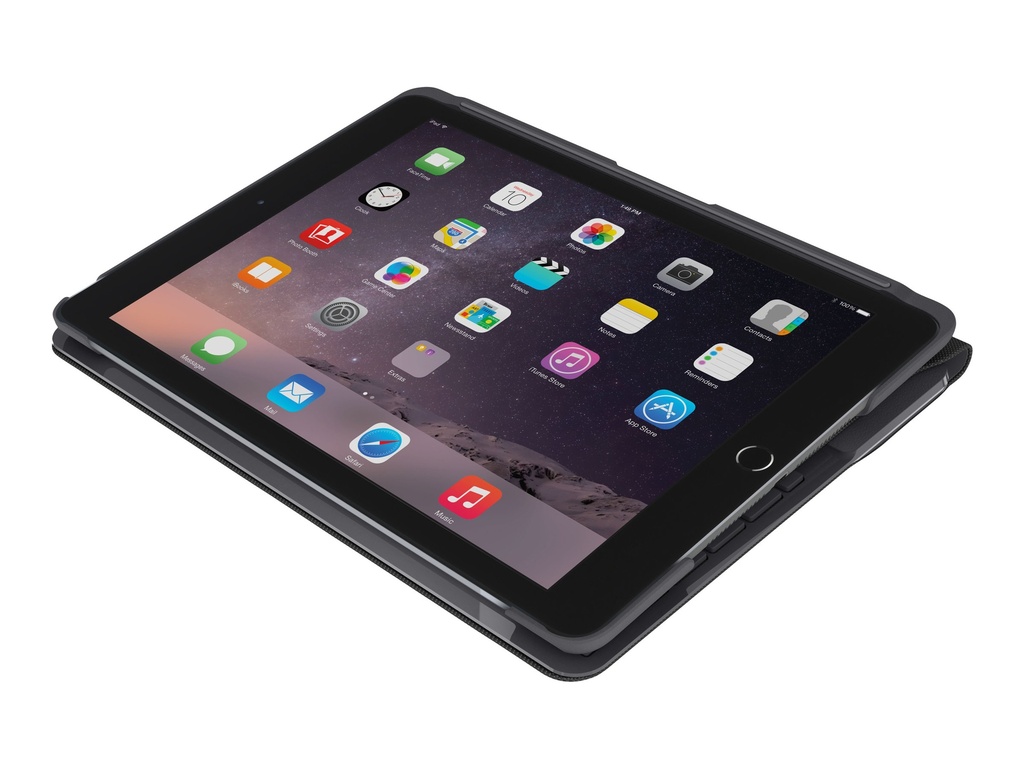 [920-014963] Logitech Slim Folio - Tastatur und Foliohülle - full size - kabellos - Bluetooth LE - QWERTZ - Deutsch - Schwarz - für Apple 10.9-inch iPad (10. Generation)